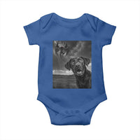 Funny Labrador Selfie With Mothman Baby Onesie Cryptid Gift - Wonder Print Shop