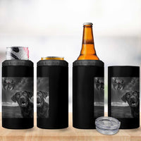 Funny Labrador Selfie With Mothman 4 in 1 Can Cooler Tumbler Cryptid Gift