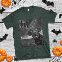 Funny Labrador Selfie With Mothman T Shirt Cryptid Gift - Wonder Print Shop
