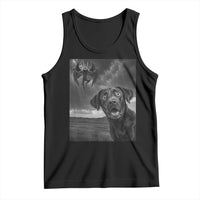 Funny Labrador Selfie With Mothman Tank Top Cryptid Gift - Wonder Print Shop