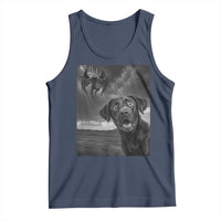 Funny Labrador Selfie With Mothman Tank Top Cryptid Gift - Wonder Print Shop