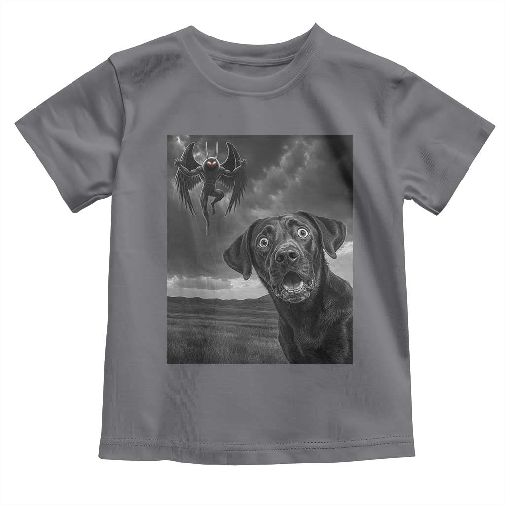 Funny Labrador Selfie With Mothman Toddler T Shirt Cryptid Gift - Wonder Print Shop