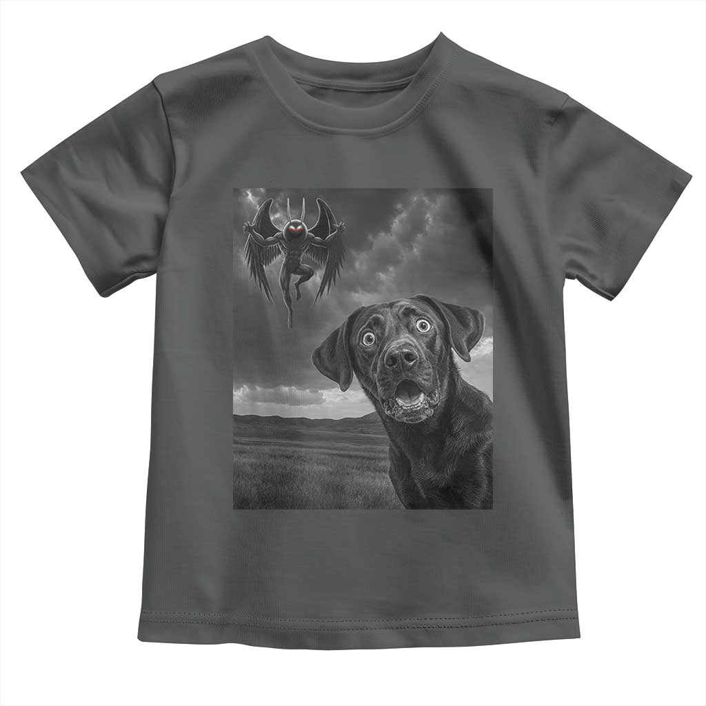 Funny Labrador Selfie With Mothman Toddler T Shirt Cryptid Gift - Wonder Print Shop