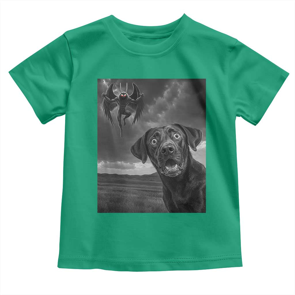 Funny Labrador Selfie With Mothman Toddler T Shirt Cryptid Gift - Wonder Print Shop