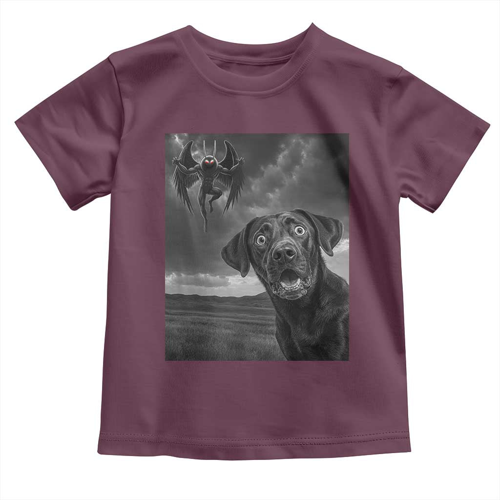 Funny Labrador Selfie With Mothman Toddler T Shirt Cryptid Gift - Wonder Print Shop