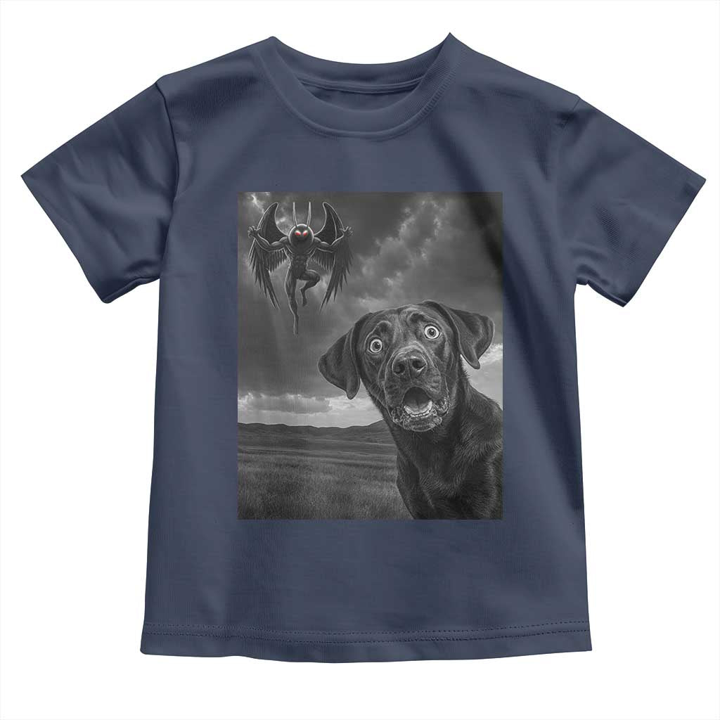 Funny Labrador Selfie With Mothman Toddler T Shirt Cryptid Gift - Wonder Print Shop