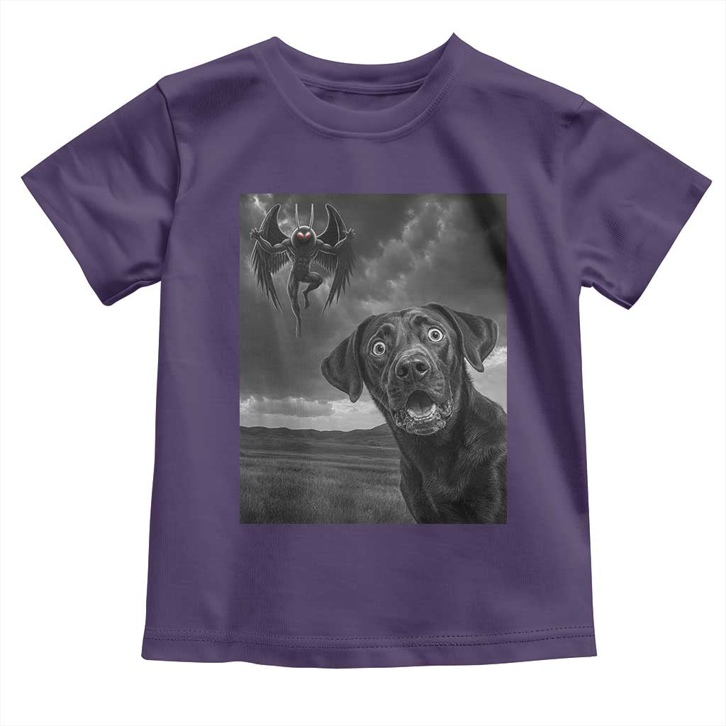 Funny Labrador Selfie With Mothman Toddler T Shirt Cryptid Gift - Wonder Print Shop