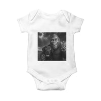 Cute Labrador Selfie With Bigfoot Baby Onesie Funny Cryptid - Wonder Print Shop