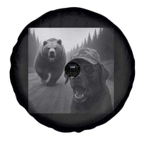 Funny Labrador Selfie With Bear Spare Tire Cover Dog Lover Gift - Wonder Print Shop