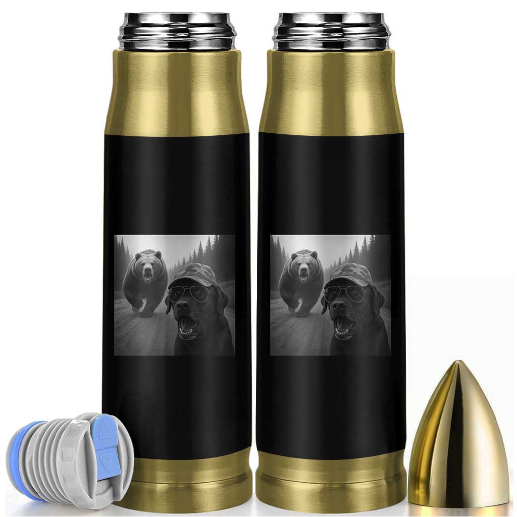 Funny Labrador Selfie With Bear Bullet Tumbler Dog Lover Gift - Wonder Print Shop