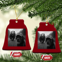 Funny Labrador Selfie With Bear Ceramic Ornament Dog Lover Gift - Wonder Print Shop