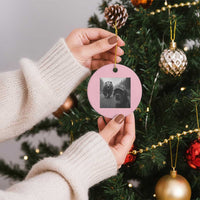 Funny Labrador Selfie With Bear Ceramic Ornament Dog Lover Gift - Wonder Print Shop