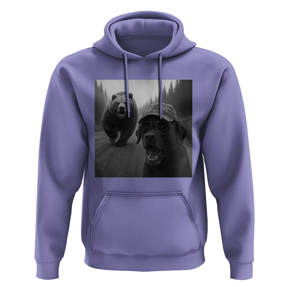 Funny Labrador Selfie With Bear Hoodie Dog Lover Gift - Wonder Print Shop