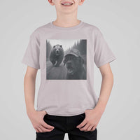 Funny Labrador Selfie With Bear T Shirt For Kid Dog Lover Gift - Wonder Print Shop