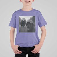 Funny Labrador Selfie With Bear T Shirt For Kid Dog Lover Gift - Wonder Print Shop
