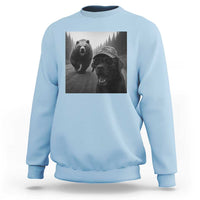 Funny Labrador Selfie With Bear Sweatshirt Dog Lover Gift - Wonder Print Shop