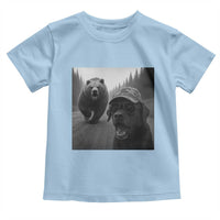Funny Labrador Selfie With Bear Toddler T Shirt Dog Lover Gift - Wonder Print Shop