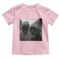 Funny Labrador Selfie With Bear Toddler T Shirt Dog Lover Gift - Wonder Print Shop
