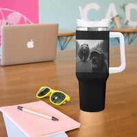 Funny Labrador Selfie With Bear Tumbler With Handle Dog Lover Gift - Wonder Print Shop