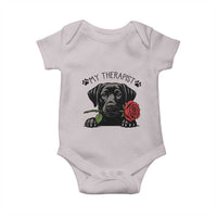 Black Labrador Retriever Is My Therapist Baby Onesie Dog Lover Gift - Wonder Print Shop
