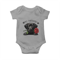 Black Labrador Retriever Is My Therapist Baby Onesie Dog Lover Gift - Wonder Print Shop