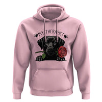 Black Labrador Retriever Is My Therapist Hoodie Dog Lover Gift - Wonder Print Shop