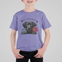 Black Labrador Retriever Is My Therapist T Shirt For Kid Dog Lover Gift - Wonder Print Shop