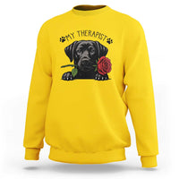 Black Labrador Retriever Is My Therapist Sweatshirt Dog Lover Gift - Wonder Print Shop
