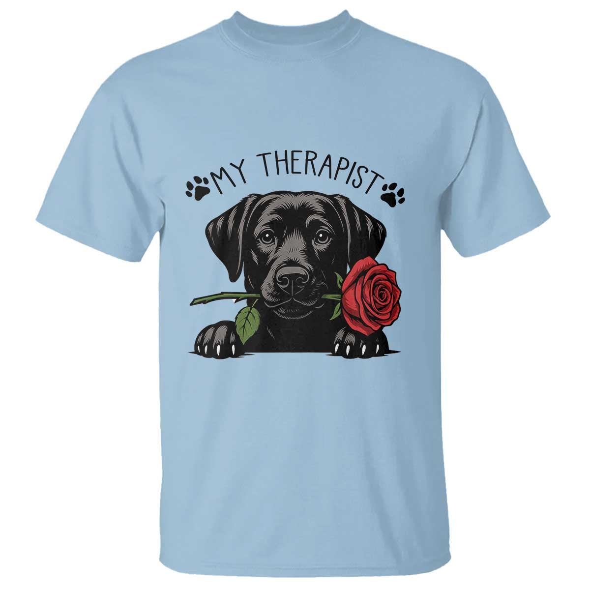 Black Labrador Retriever Is My Therapist T Shirt Dog Lover Gift - Wonder Print Shop