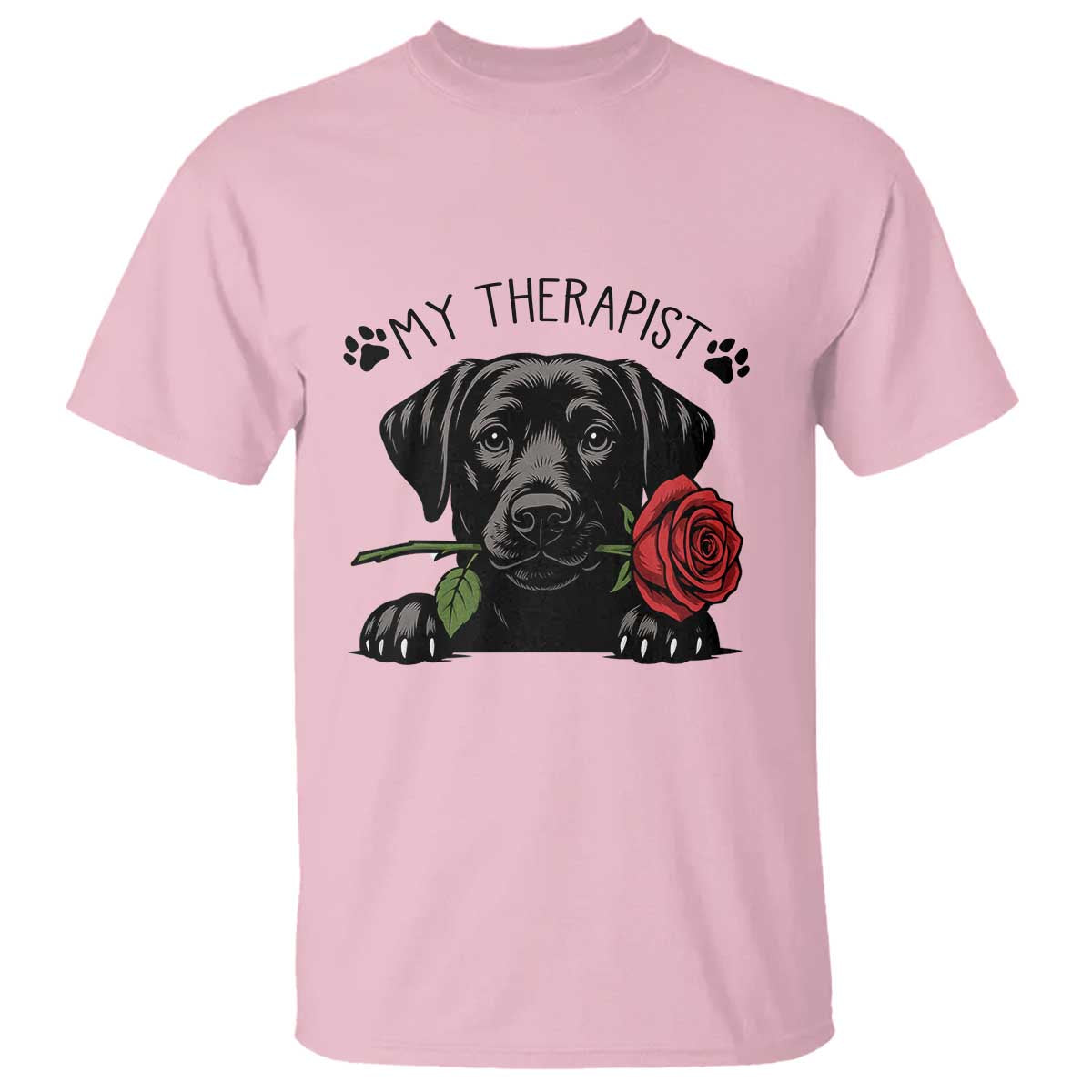 Black Labrador Retriever Is My Therapist T Shirt Dog Lover Gift - Wonder Print Shop