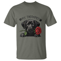 Black Labrador Retriever Is My Therapist T Shirt Dog Lover Gift - Wonder Print Shop