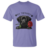 Black Labrador Retriever Is My Therapist T Shirt Dog Lover Gift - Wonder Print Shop