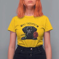 Black Labrador Retriever Is My Therapist T Shirt For Women Dog Lover Gift - Wonder Print Shop