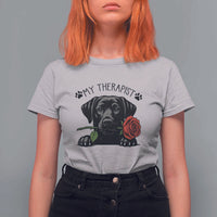 Black Labrador Retriever Is My Therapist T Shirt For Women Dog Lover Gift - Wonder Print Shop