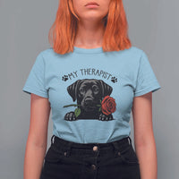 Black Labrador Retriever Is My Therapist T Shirt For Women Dog Lover Gift - Wonder Print Shop