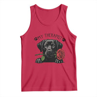 Black Labrador Retriever Is My Therapist Tank Top Dog Lover Gift - Wonder Print Shop