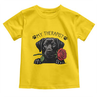 Black Labrador Retriever Is My Therapist Toddler T Shirt Dog Lover Gift - Wonder Print Shop