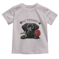 Black Labrador Retriever Is My Therapist Toddler T Shirt Dog Lover Gift - Wonder Print Shop