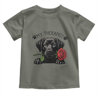 Black Labrador Retriever Is My Therapist Toddler T Shirt Dog Lover Gift - Wonder Print Shop