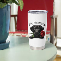Black Labrador Retriever Is My Therapist Tumbler Cup Dog Lover Gift - Wonder Print Shop