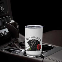 Black Labrador Retriever Is My Therapist Tumbler Cup Dog Lover Gift - Wonder Print Shop
