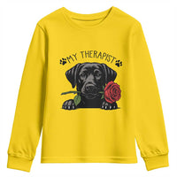 Black Labrador Retriever Is My Therapist Youth Sweatshirt Dog Lover Gift - Wonder Print Shop