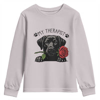 Black Labrador Retriever Is My Therapist Youth Sweatshirt Dog Lover Gift - Wonder Print Shop