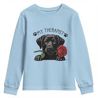 Black Labrador Retriever Is My Therapist Youth Sweatshirt Dog Lover Gift - Wonder Print Shop