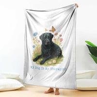My Dog Is My Therapist Throw Blanket Labrador Retriever Lover Gift - Wonder Print Shop