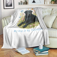 My Dog Is My Therapist Throw Blanket Labrador Retriever Lover Gift - Wonder Print Shop