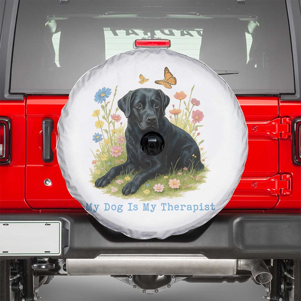 My Dog Is My Therapist Spare Tire Cover Labrador Retriever Lover Gift - Wonder Print Shop