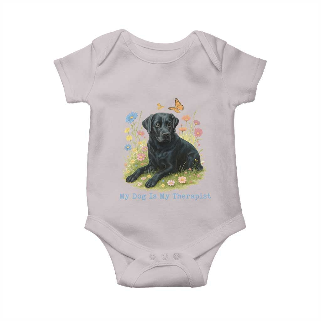 My Dog Is My Therapist Baby Onesie Labrador Retriever Lover Gift - Wonder Print Shop