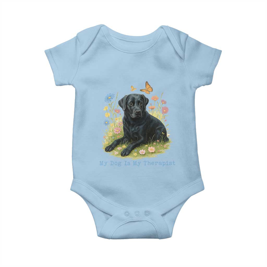My Dog Is My Therapist Baby Onesie Labrador Retriever Lover Gift - Wonder Print Shop