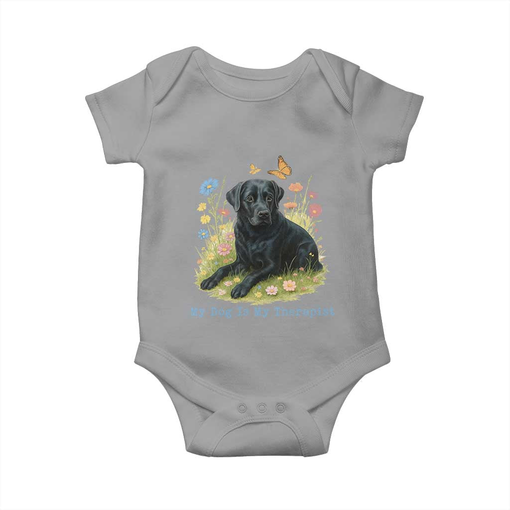 My Dog Is My Therapist Baby Onesie Labrador Retriever Lover Gift - Wonder Print Shop